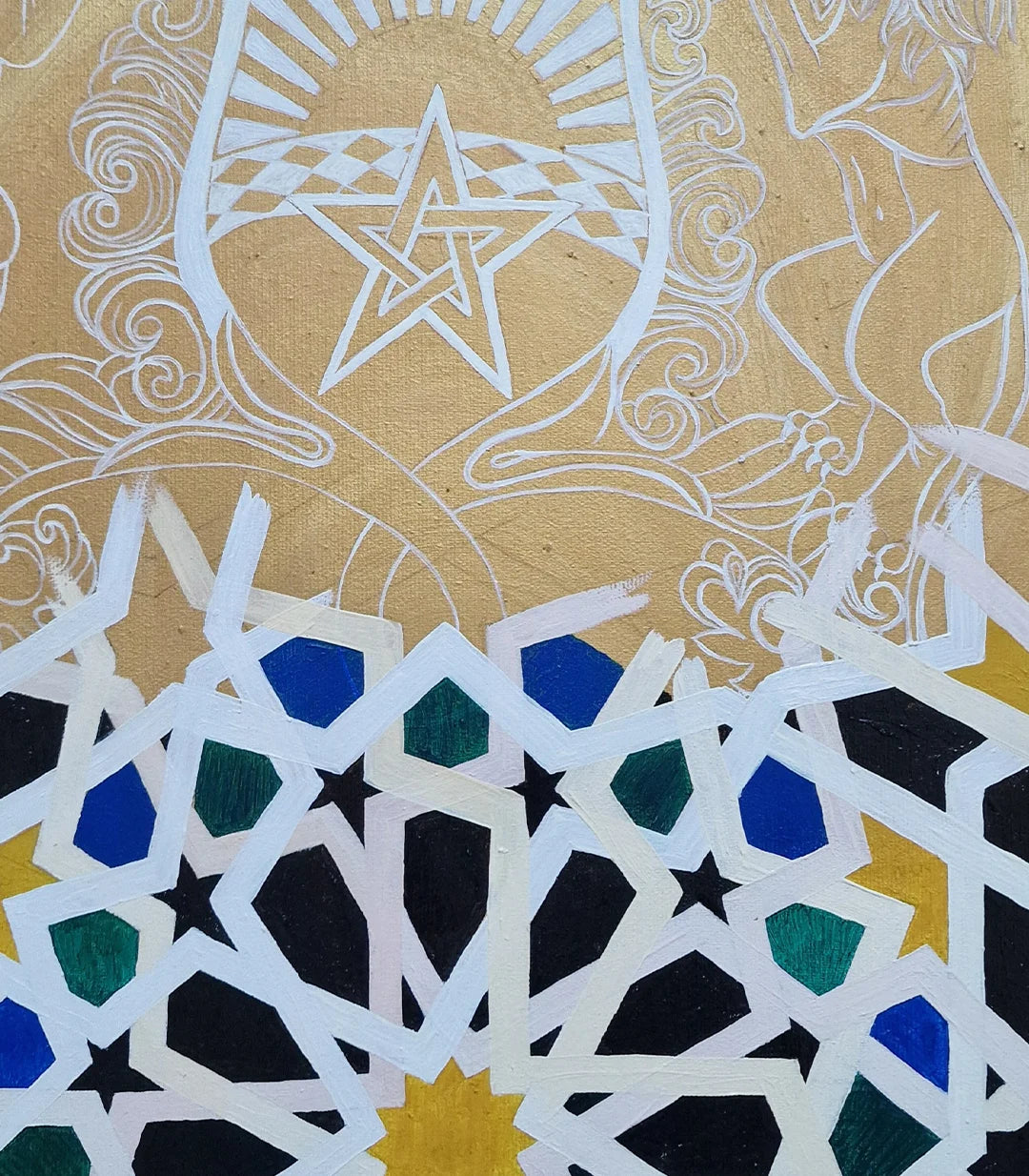 Patrimoine Doré de Fès 2 - signé par l'artiste Iryna.